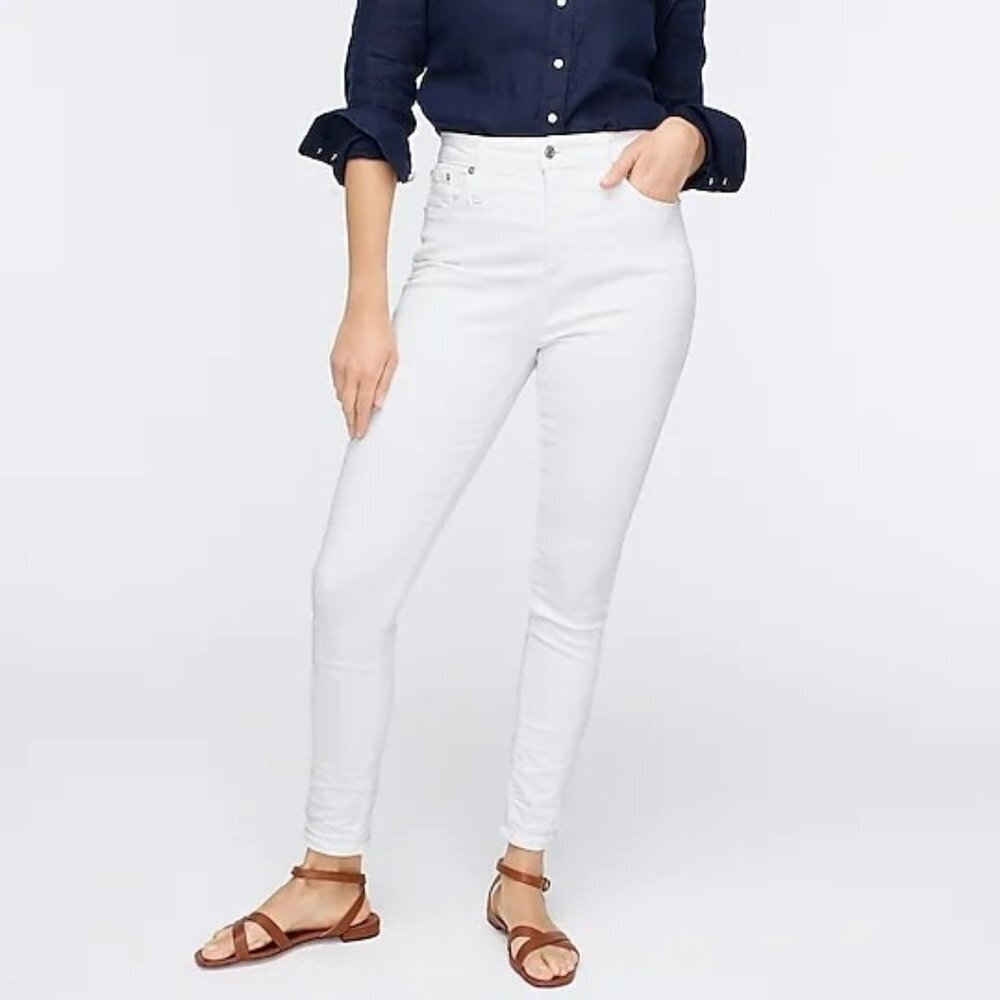 NEW J.Crew White Curvy Toothpick Jeans 36